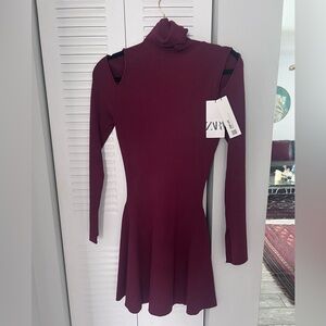 Zara turtle neck skater dress XL